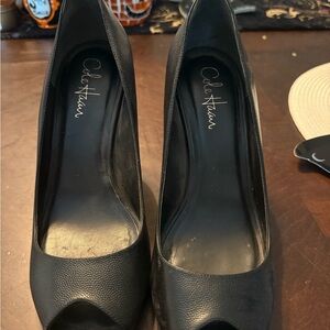 Cole Haan Classic Black Peep Toe Heels